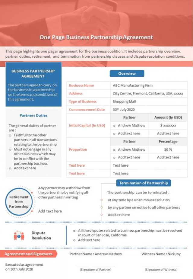 Partnership Proposal One-Pager 